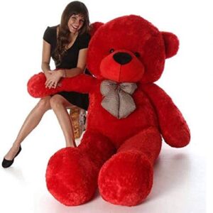 Rickon Cute New Teddy for Girls and Kids New Year Latest 5 feet red