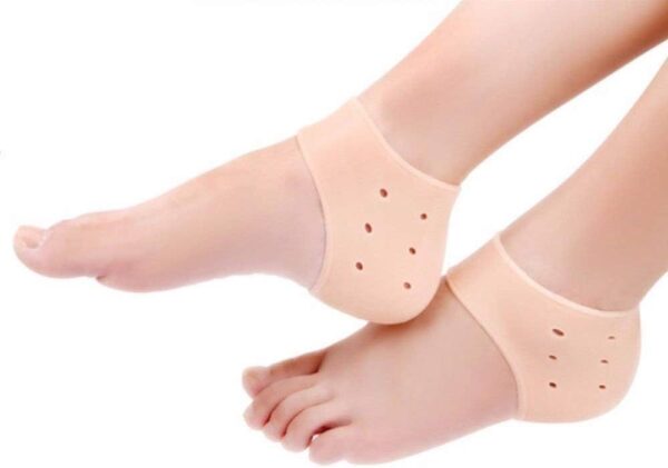 Rickon Silicone Gel Heel Pad Socks for Pain Relief - 1 Pair (Free Size)