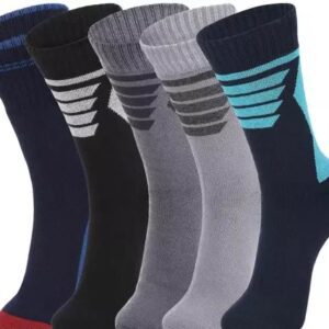 Rickon Men’s Fine Quality Mid Calf Length Socks Combo Pack of 5 Pairs Free Size