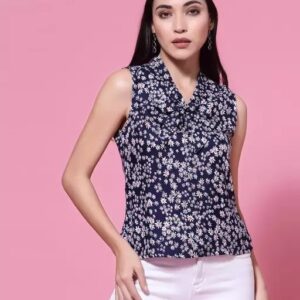 Rickon Women’s Floral Blue Tops & Tunics