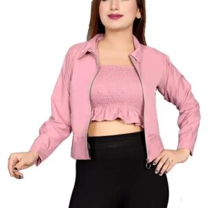 Rickon Highly-Rated Fashion Forward Combo: Versatile Jacket Paired with Trendy Crop Top Ensemble