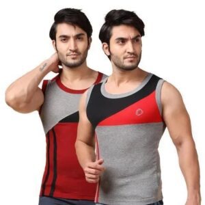 Rickon Men’s Assorted Pack of 2 Cotton Gym Vest