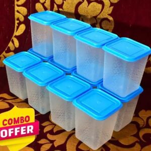 Rickon New Plastic Storage Containers For Kitchen Or Fridge 1kg Storage (Set of 12) Loknath Brand Jar and container