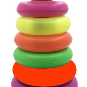 Rickon 7 ring toys teddy rings New Born Rock-a-stack Toddler Stack-7 color Ring Sets (Multicolor)