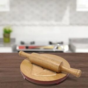 Rickon Wooden Chakla-Belan Set/Rolling Pin/Roti Maker & Borad