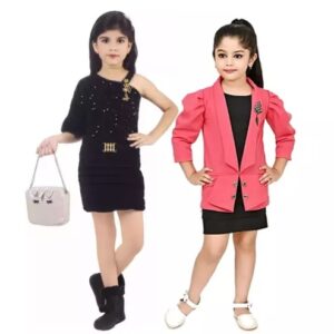 RICKON COMBO SET OF 2 WESTERN DRESSES FOR GIRLS